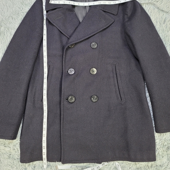 Schott Nyc 42R classic Melton pea coat - Picture 4 of 11